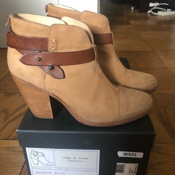 Rag & bone camel suede harrow booties, size 39.5 - Picture 3 of 13